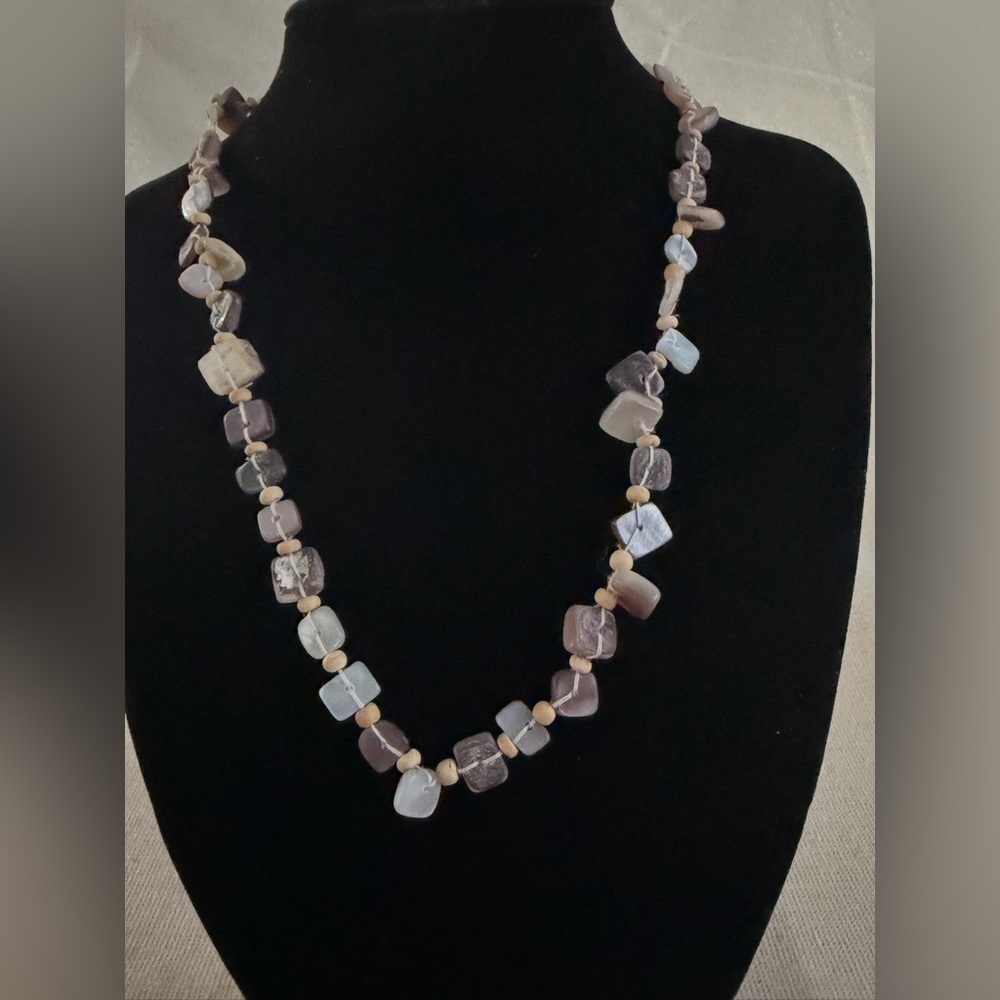 Handmade Purple Agate Beaded Necklace - Elegant Women’s Jewelry